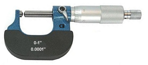 4-5 Standard Micrometer Reads .0001 with Ratchet Stop 1 Year Warranty Chicago Brand #50068 
