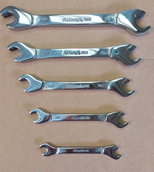 5pc Alden Open End Ratcheting Wrench Set - SAE  ratchet wrench, ratcheting wrench, cb wrench, chicago wrench, alden wrench, line wrench, flare nut wrench