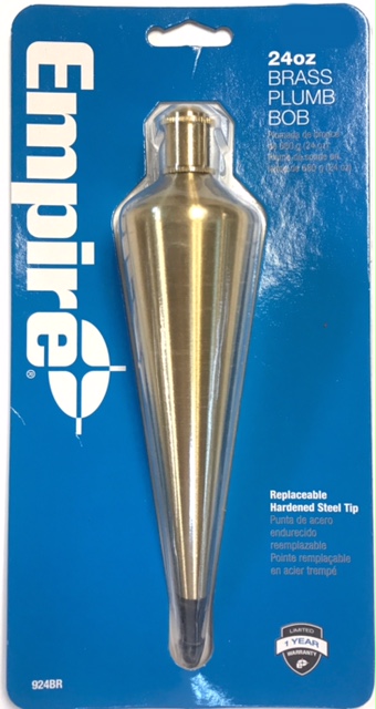 Empire Level Empire Level 24 Oz Brass Plumb Bob El 924br