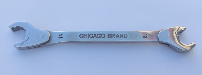 Chicago Brand 13mm-14mm Ratcheting Wrench  ratchet wrench, ratcheting wrench, cb wrench, chicago wrench, alden wrench, hvac wrench