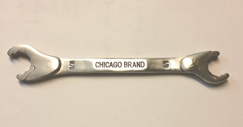 Chicago Brand 5/8"-11/16" Ratcheting Line Wrench ratchet wrench, ratcheting wrench, cb wrench, chicago wrench, alden wrench, hvac wrench, line wrench